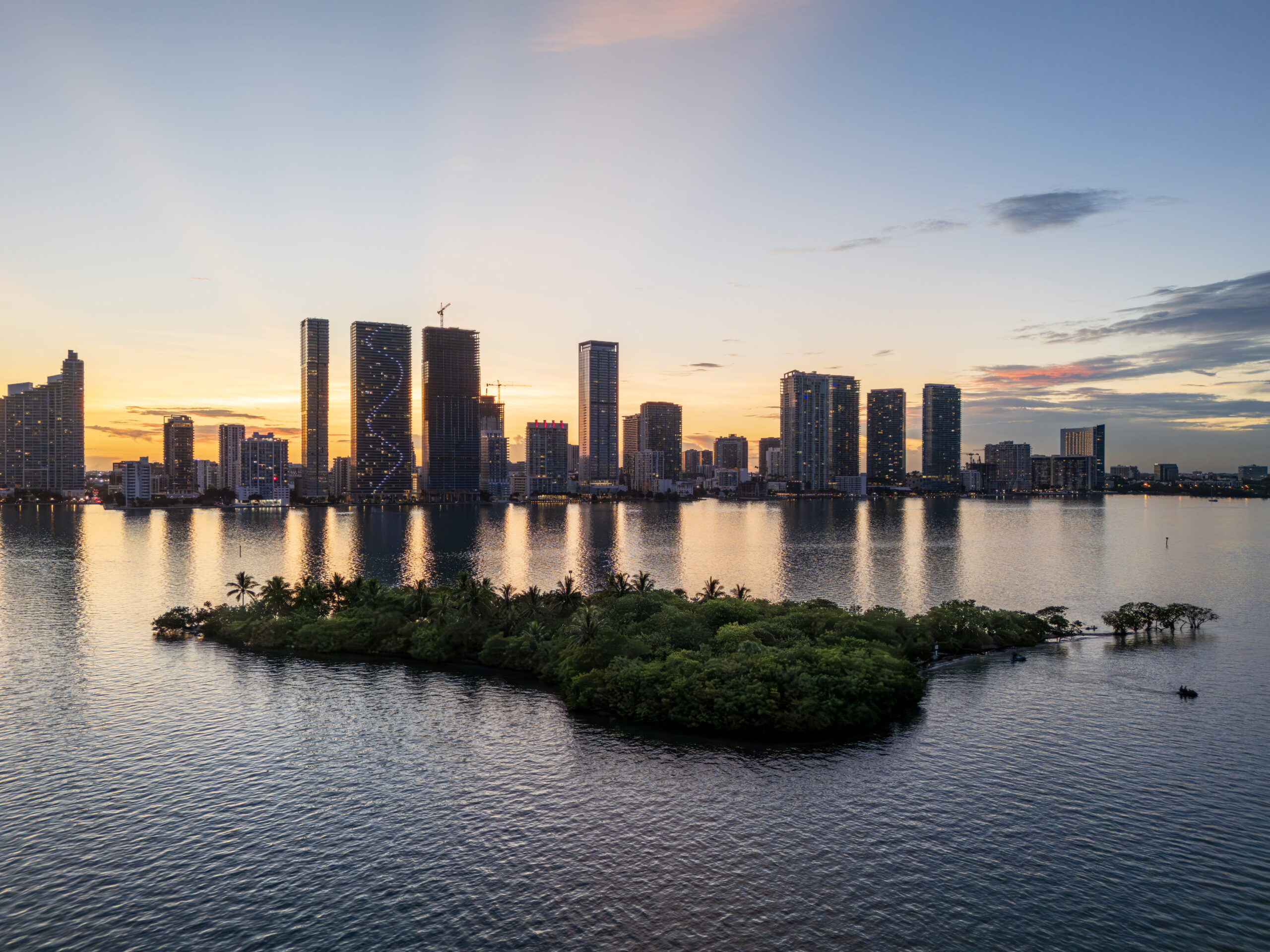 Edgewater Miami condos for sale Biscayne Bay bayfront luxury towers sunset