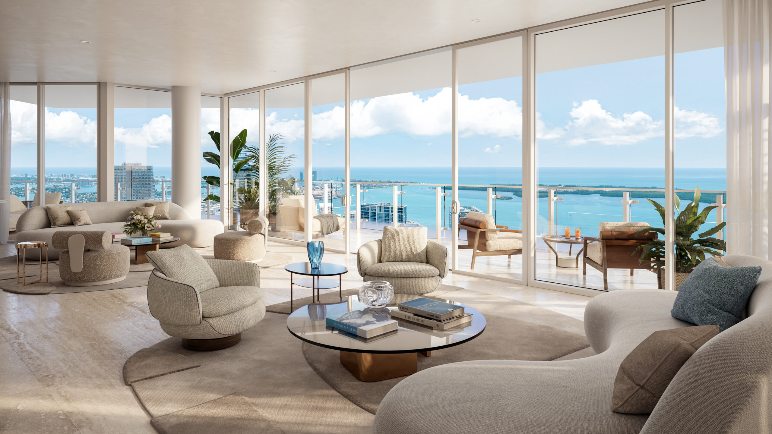 Faena Residences Miami living room interior