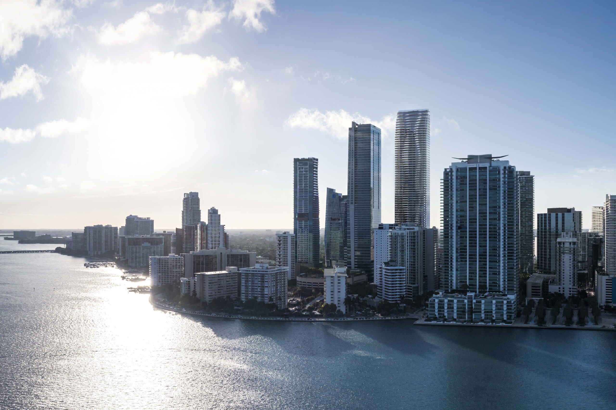 Brickell condos for sale neighborhood aerial Miami