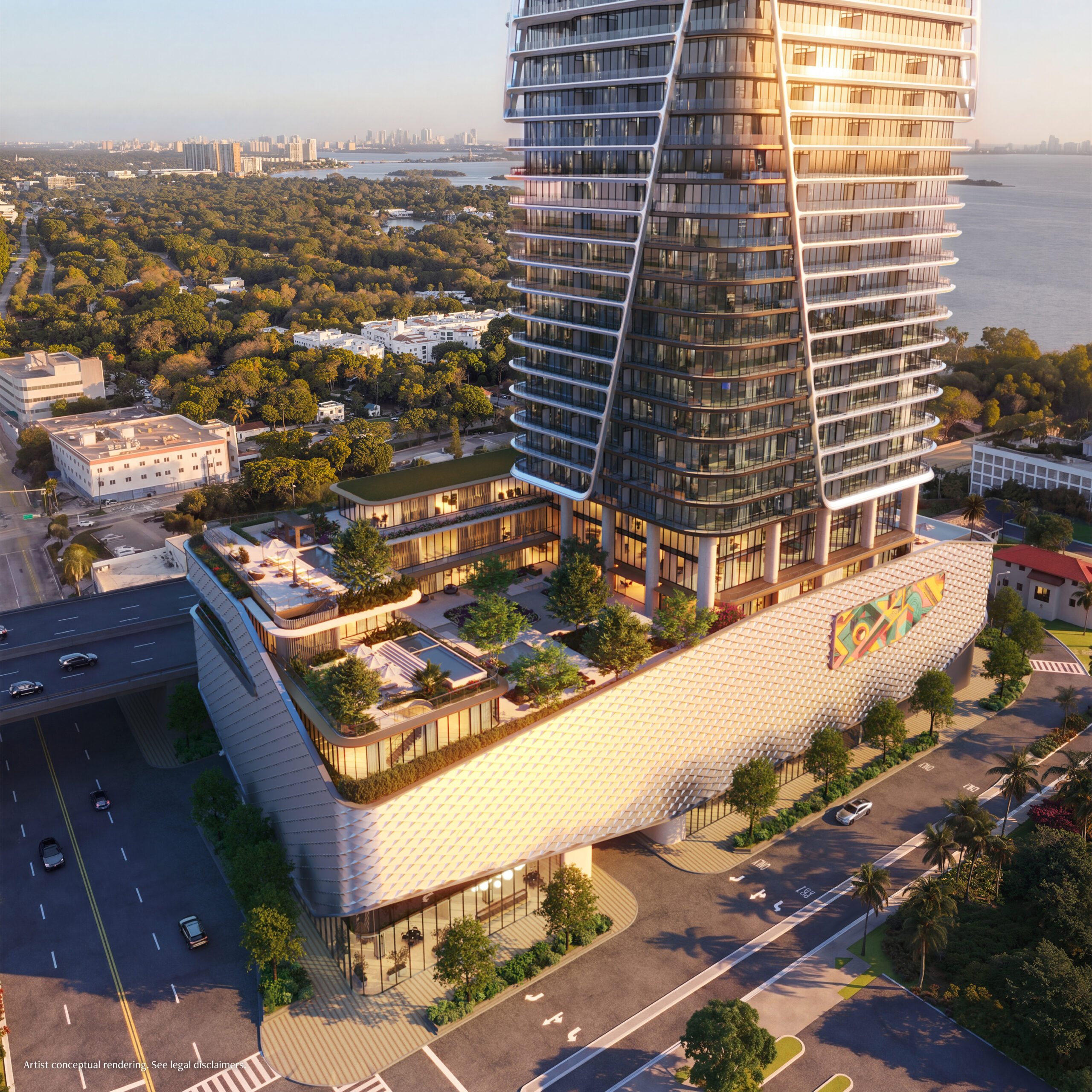 Anantara Residences Miami private amenity deck rendering