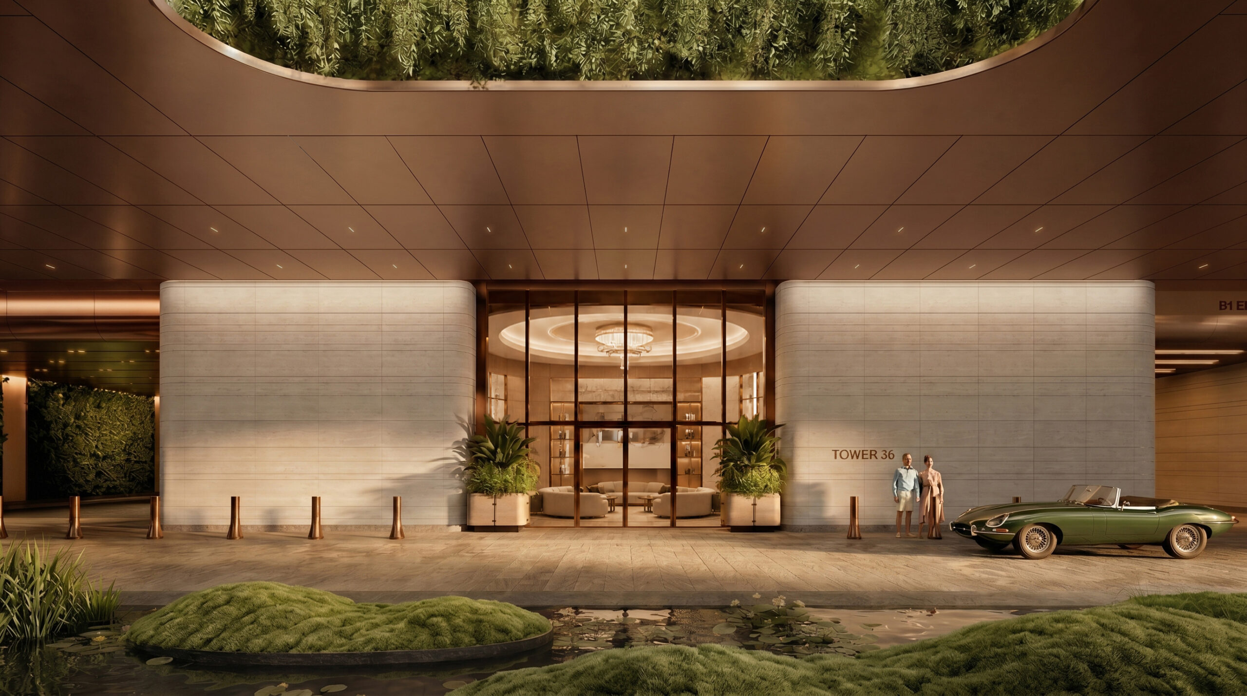 Anantara Residences Miami private residences drop-off rendering