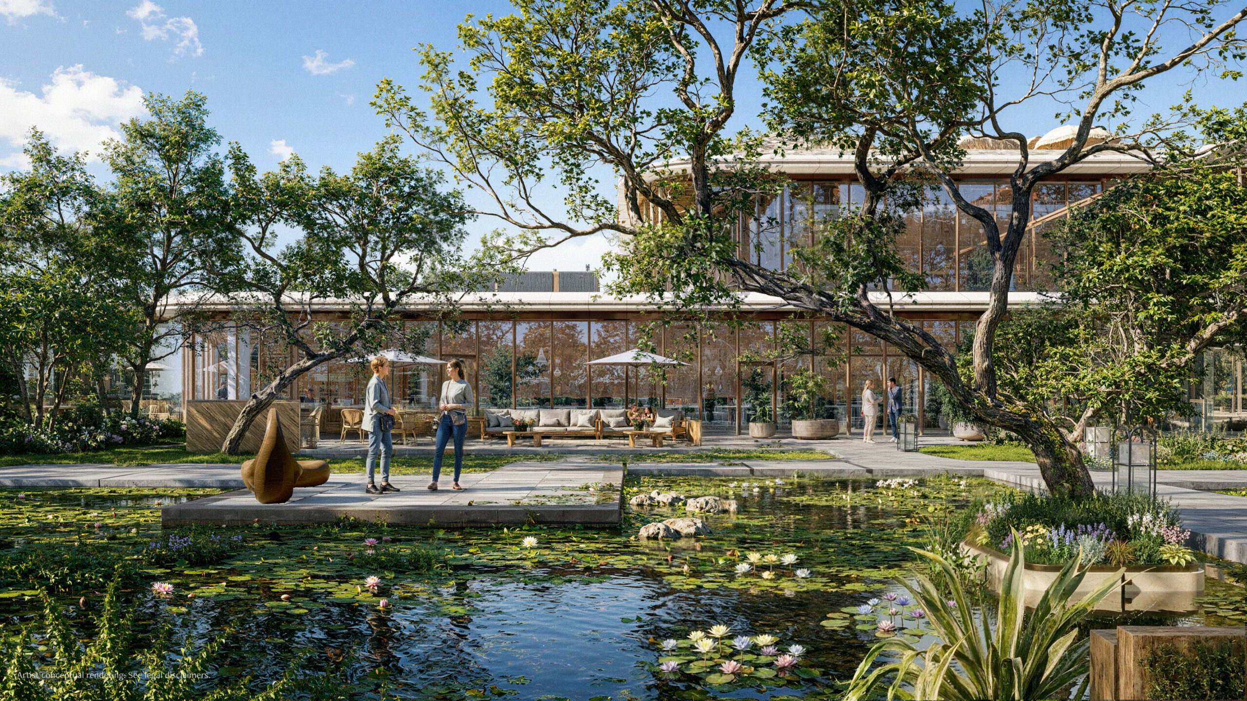 Anantara Residences Miami garden amenity rendering